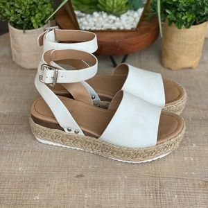 White Platform Espadrille Sandals